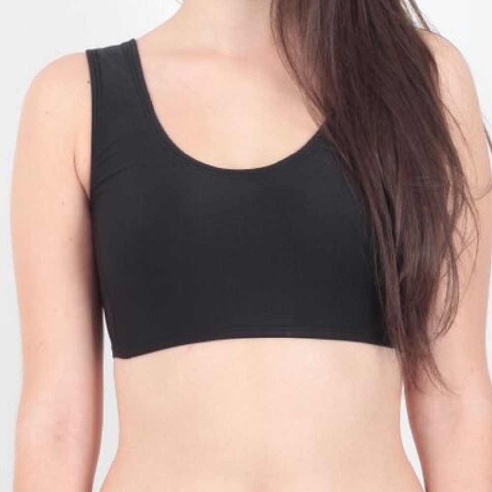 Minnow Bathers Crop Top - Black